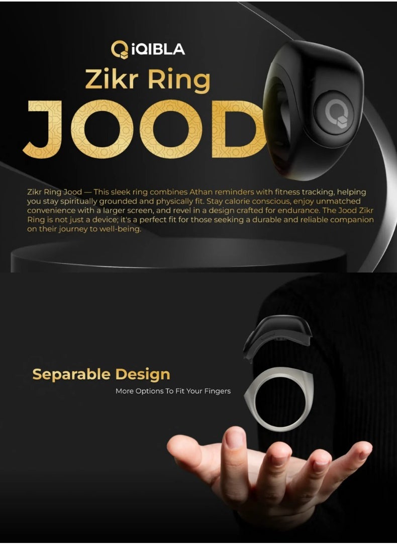 Smart Zikr Ring - JOOD | Grey Edition