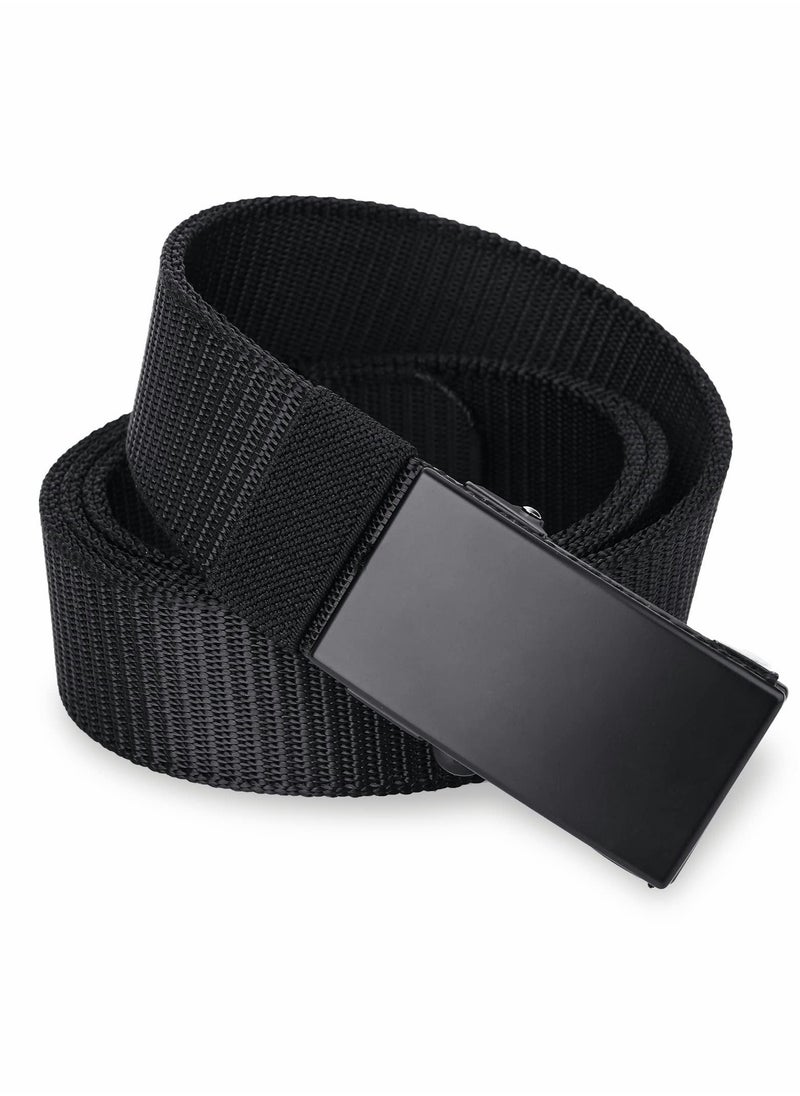 Durable Nylon Canvas Belt with Sturdy Metal Buckle for Outdoor Activities and Sports, 1.5