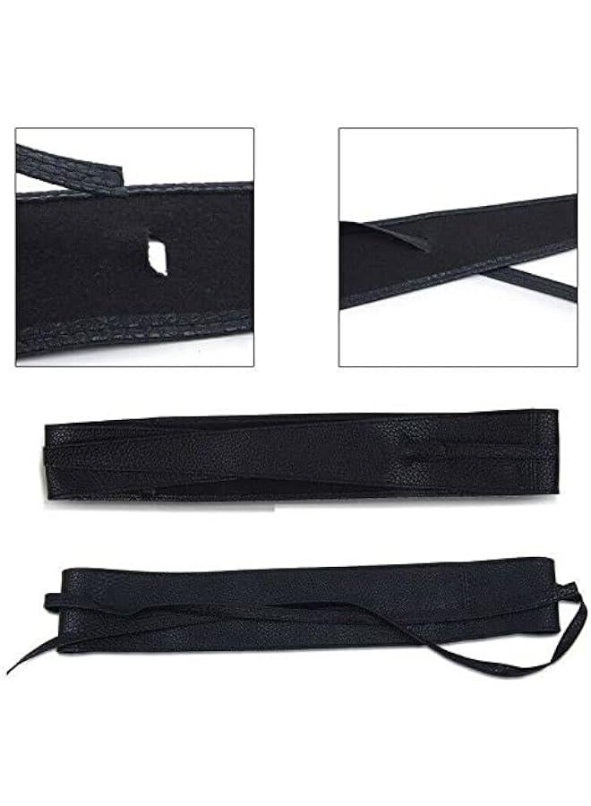 3Pcs PU Leather Self Tie Wrap Wide Waist Belt Wide Elastic Women Buckle Dress Matching Corset