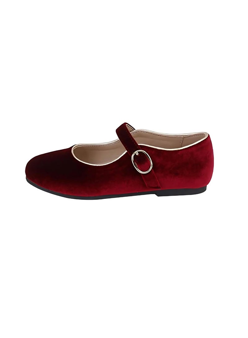 Red Valvet Shoes For Girls