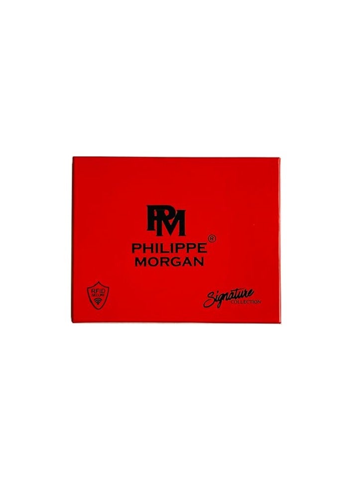 philippe morgan leather wallet RFID