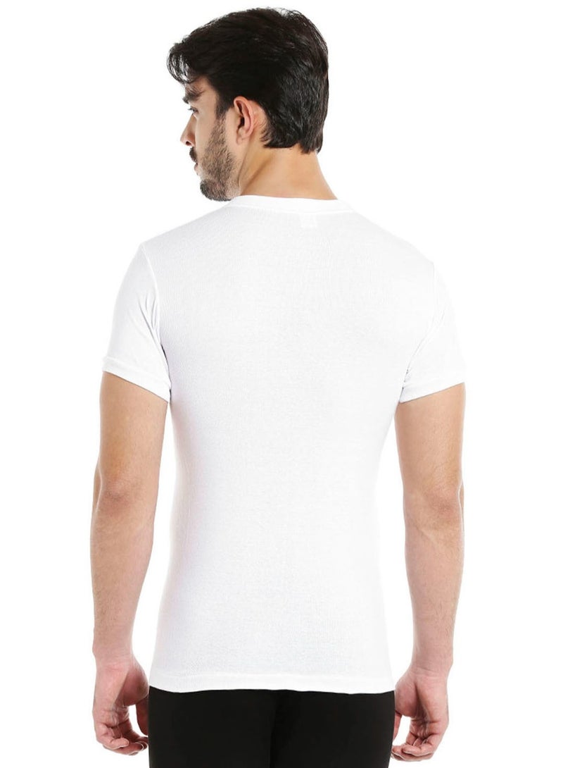 MEN'S O-NECK COTTON UNDERSHIRT (PACK OF 3) - WHITE