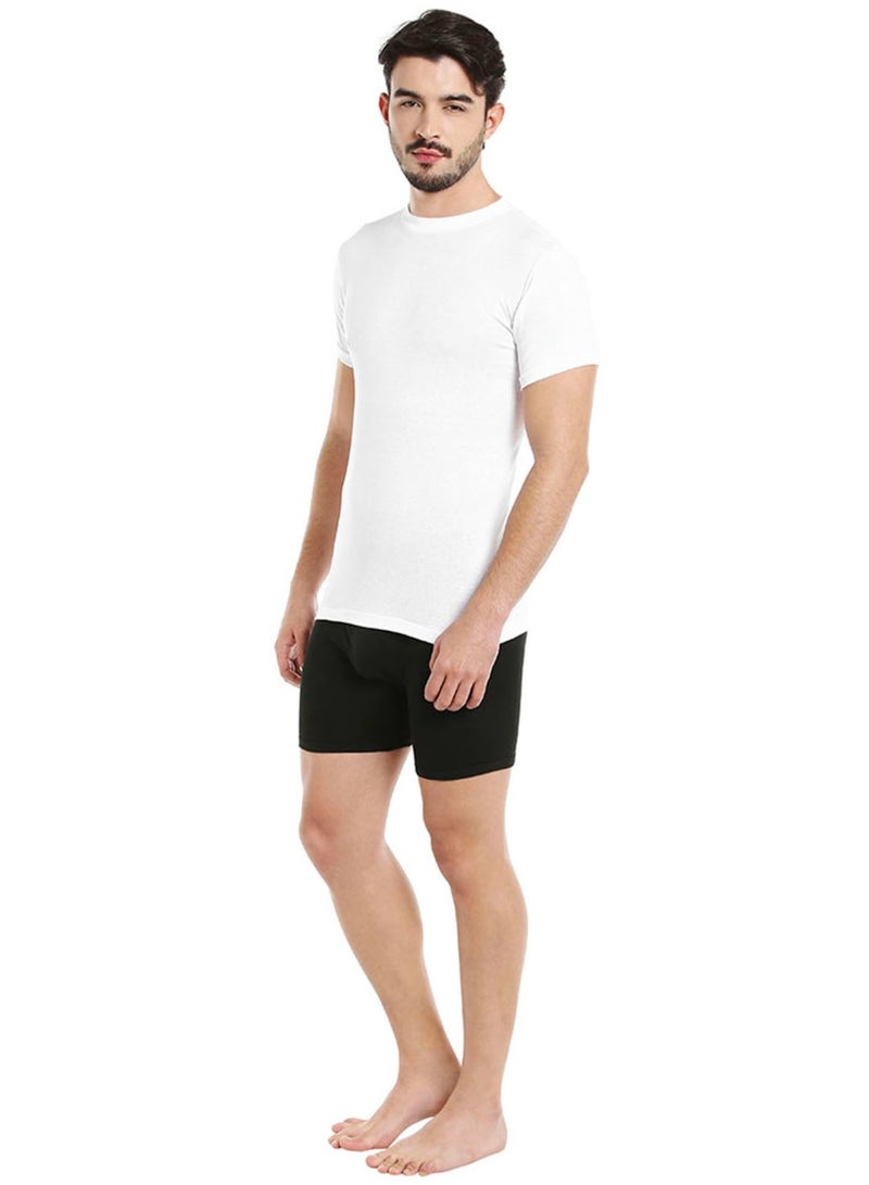 MEN'S O-NECK COTTON UNDERSHIRT (PACK OF 3) - WHITE