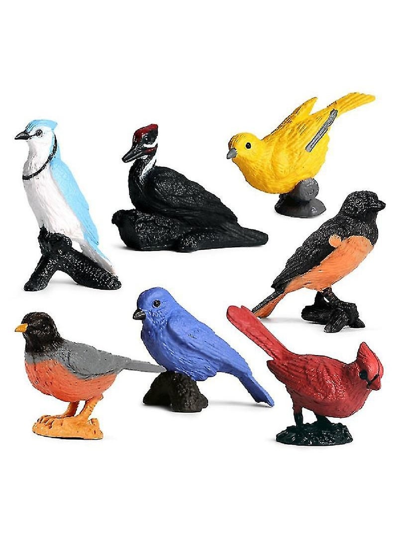 7 Mini Science Realistic Bird Figurines Children Toys