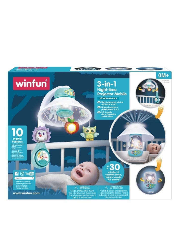 3 in 1 Night Time Projector Mobile