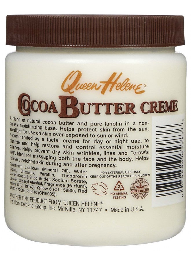 Queen Helene Natural Cocoa Crème, Cocoa Butter, 15 Ounce