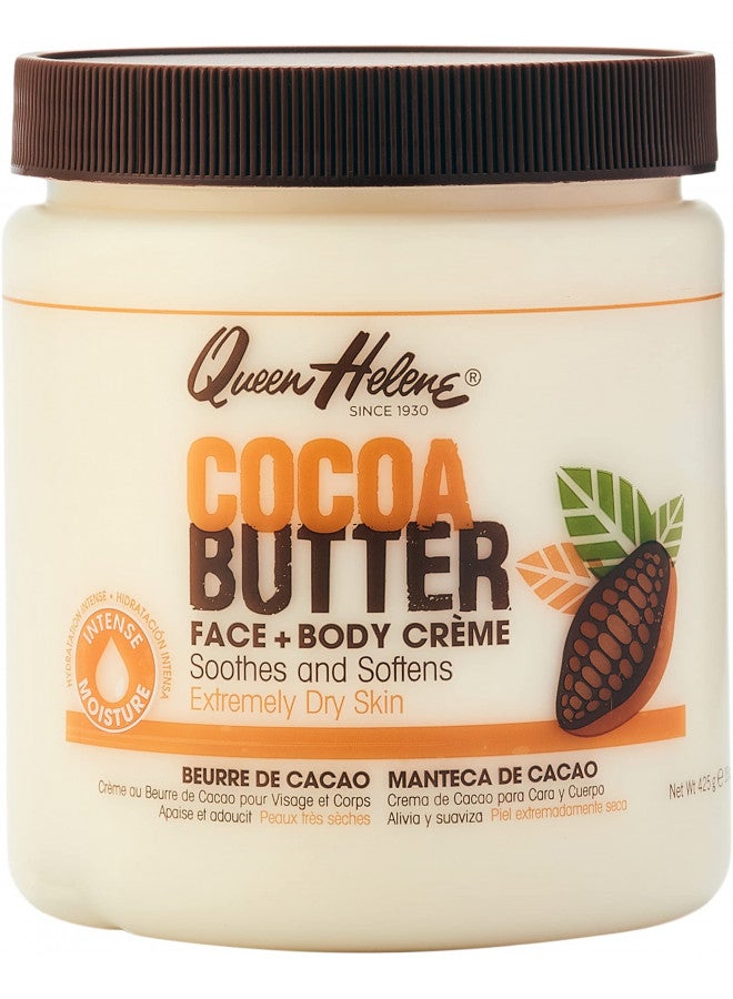 Queen Helene Natural Cocoa Crème, Cocoa Butter, 15 Ounce