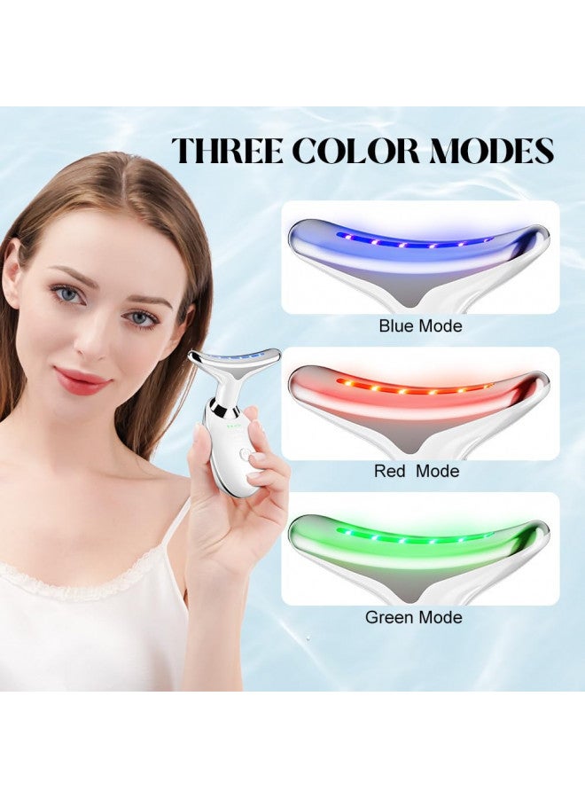 YUNRUO Neck Face Massager, Face Sculpting Tool, Skin Care Beauty Device with Thermal, Triple Action Colour Modes and Vibration for Skin Rejuvenation, Facial Massager for Double Chin