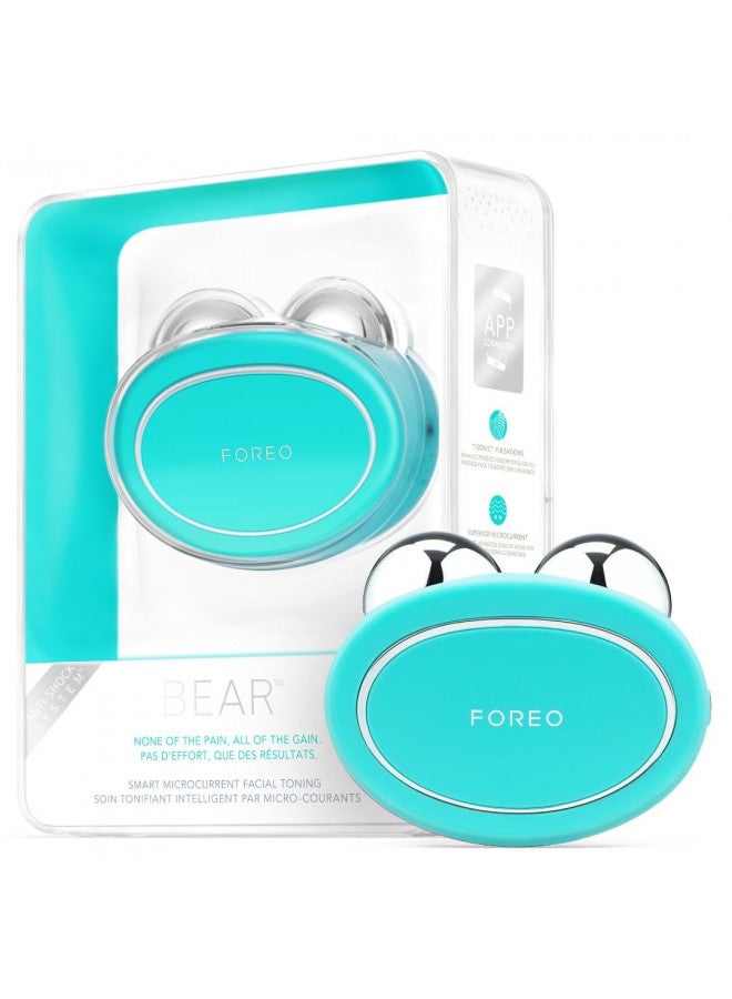FOREO Bear Microcurrent Facial Device - Face Sculpting Tool - Instant Face Lift - Firm & Contour - Non-Invasive - Increases Absorption of Facial Skin Care Products - Mint