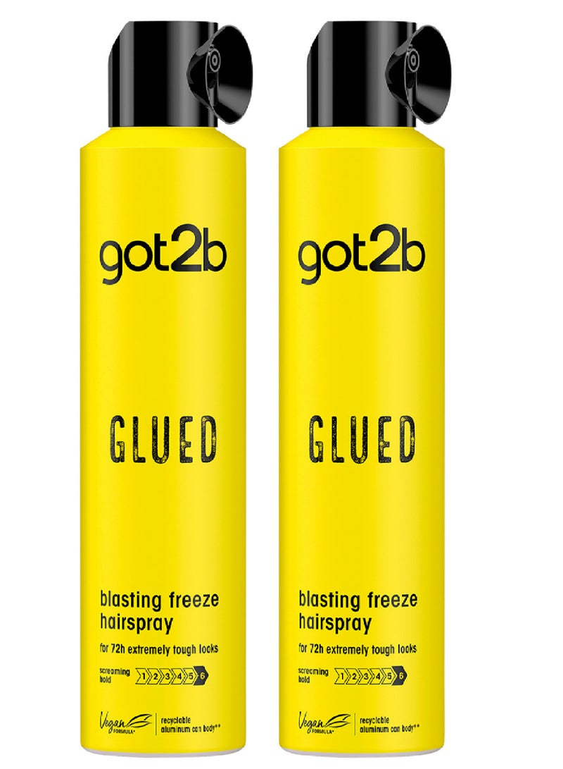 OT2B GLUED BLASTING FREEZE HAIR SPRY 72H 300ML (2X)