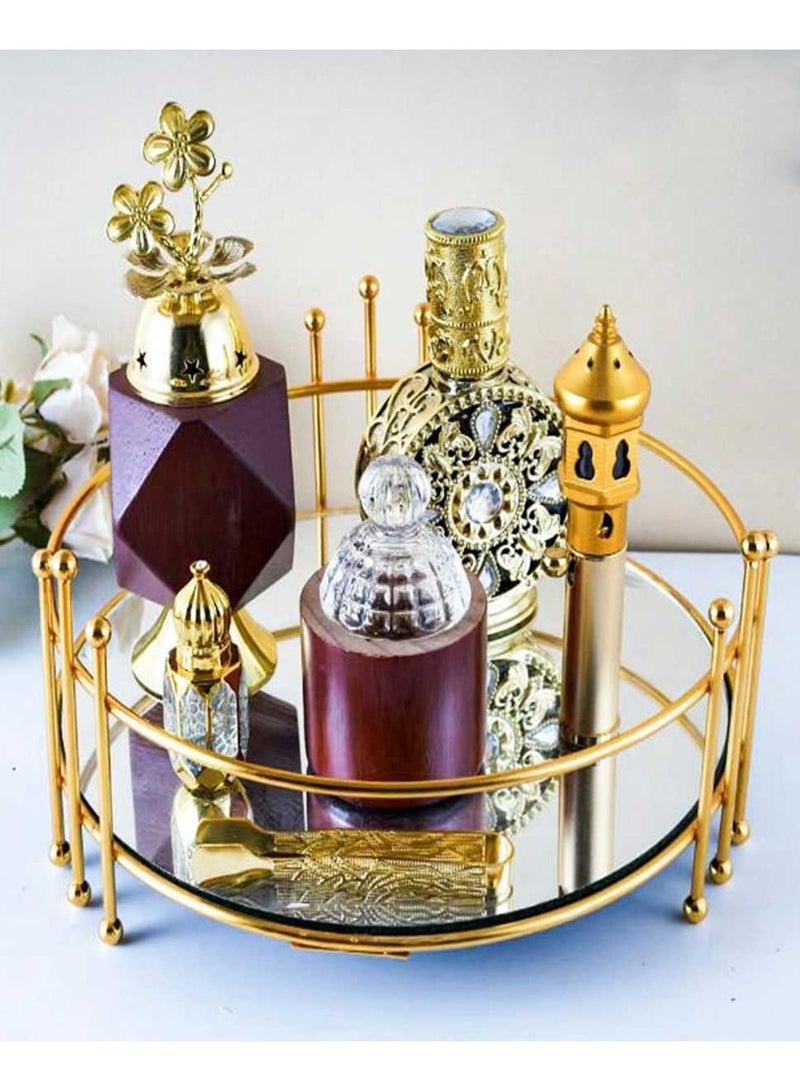 Golden Premium Incense Burner Set for Home Fragrance and Decore-W3012