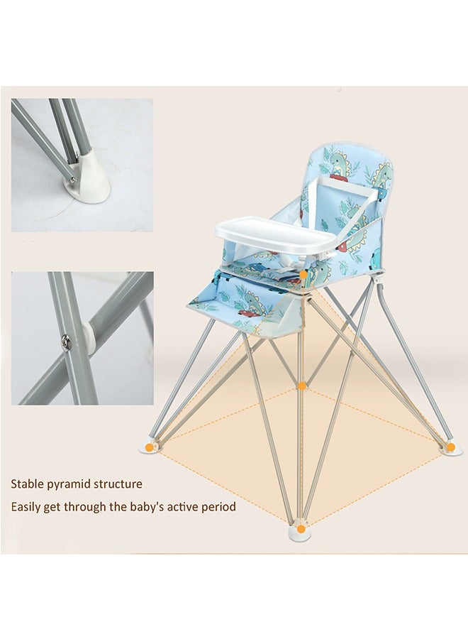 Baby Seat Portable Baby’s Dining Chair With Removable Dining Tray And Storage Bag & Straps,Foldable Children Seat Great for Camping,For Travel And Home