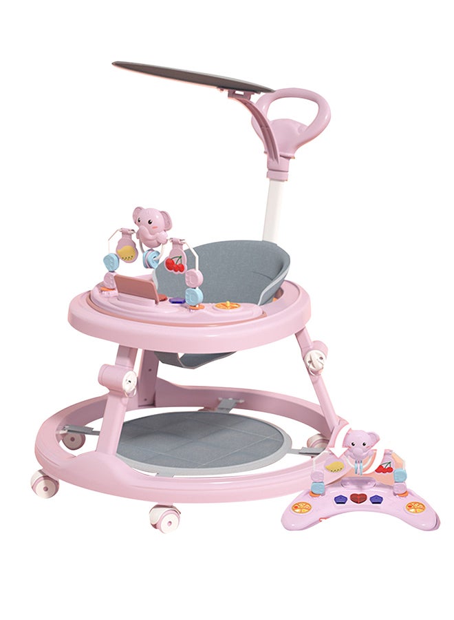 Anti-Roll Baby Learning Walker With Detachable Toy Tray And Music