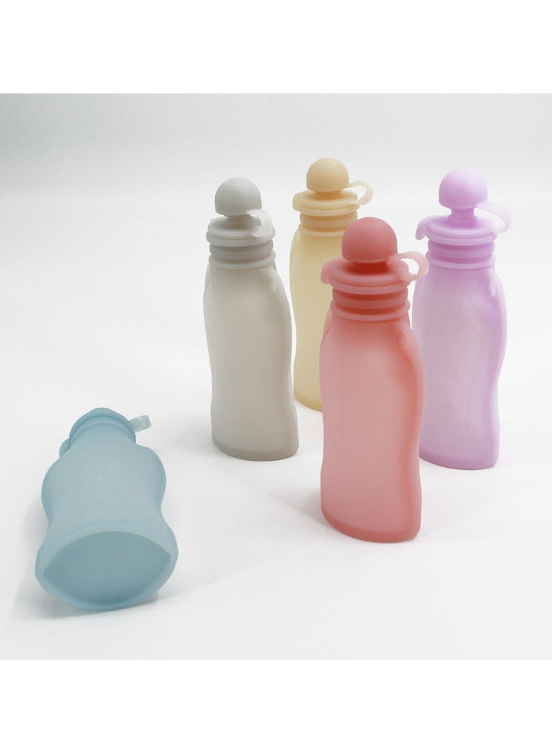 Home Fresh-Keeping Portable Silicone Breast Milk Bag Can Be Refrigerated And Reused Mixed Colors 150ml*5