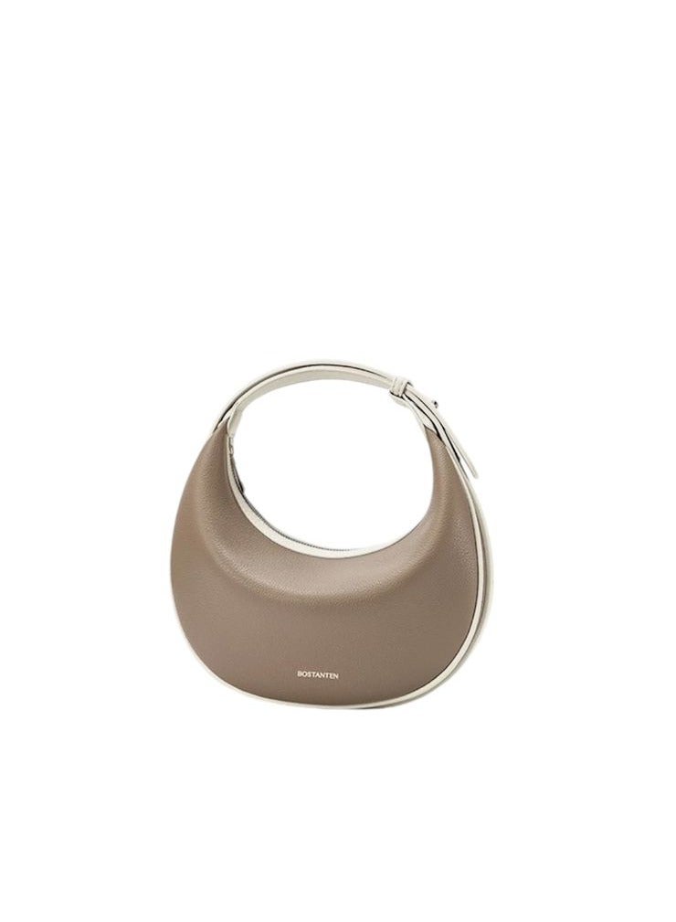 mud color and off - white Ladies Shoulder Bag Leather crossybody Multi-use For Woman Bag