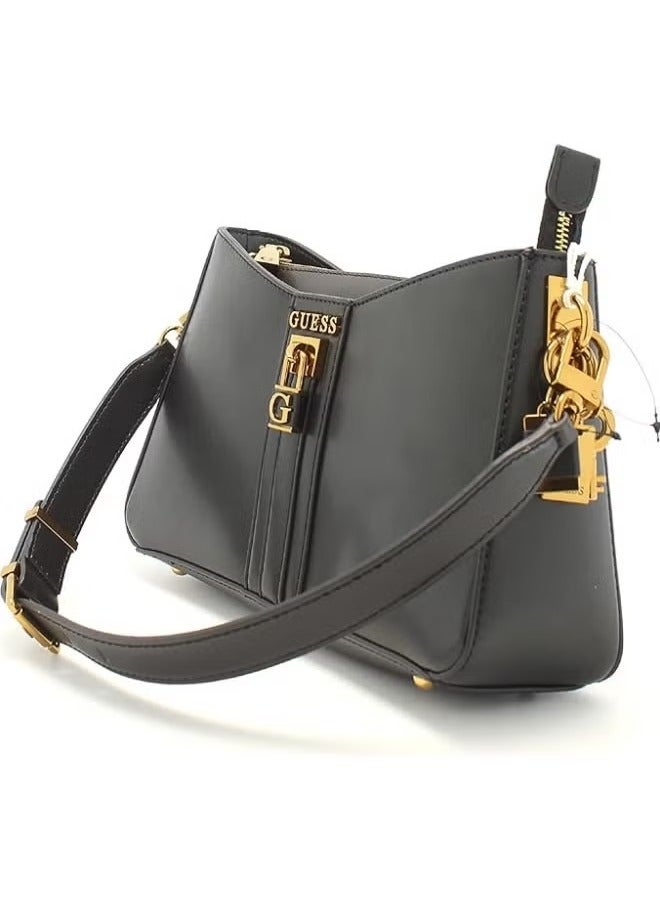 Guess Ginevra Logo Elite Black Shoulder Bag for Women SB867518