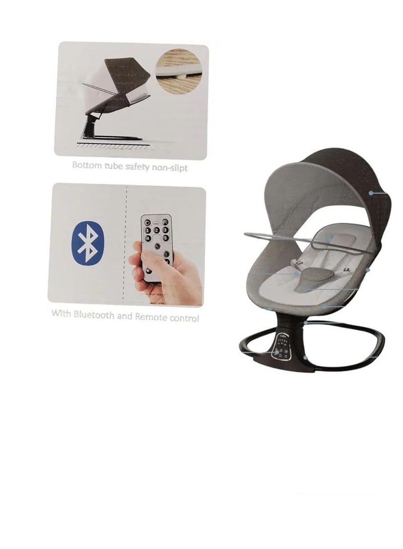 Baby Swing for Infants  Electric Portable Baby Swing for Newborn, Bluetooth Touch Screen/Remote Control Timing Function 3 Swing Speeds Baby Rocker Chair with Music Speaker 5 Point