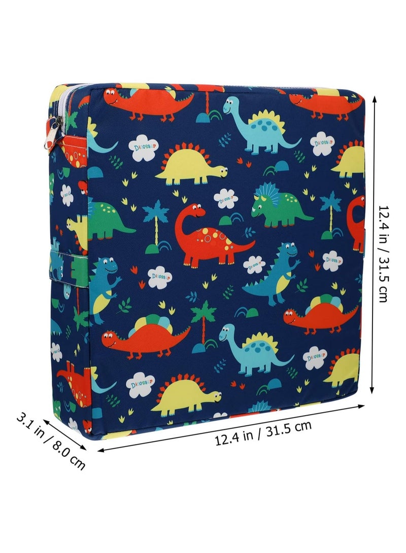 Toddler Booster Seat Cushion, SYOSI Chair Increasing Cushion Portable Dismountable Thick Chairs Increasing Cushion Adjustable Seat Pad for Dining Table Baby Infant Kids Dinosaur Blue