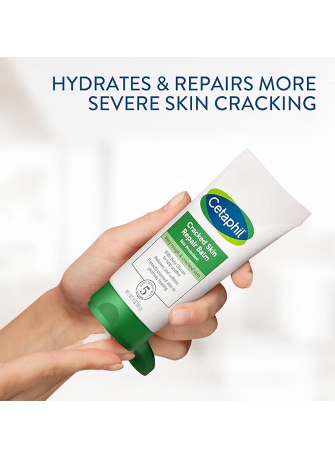 CETAPHIL Cracked Skin Repair Balm, 3 oz, (85 g)For Very Rough & Cracked, Sensitive Skin, Protects, Soothes & Restores Deeper Cracks, Hypoallergenic, Fragrance Free