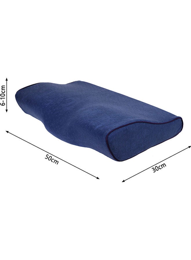 Orthopedic Cervical Neck Pillow For Pain Sufferers Polyester Blue 50x30x10cm