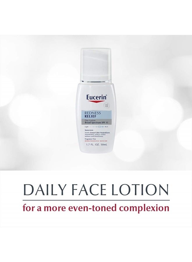 Redness Relief Day Lotion - Broad Spectrum SPF 15 - Neutralizes Redness and Protects Skin - 1.7 fl. oz. Pump Bottle