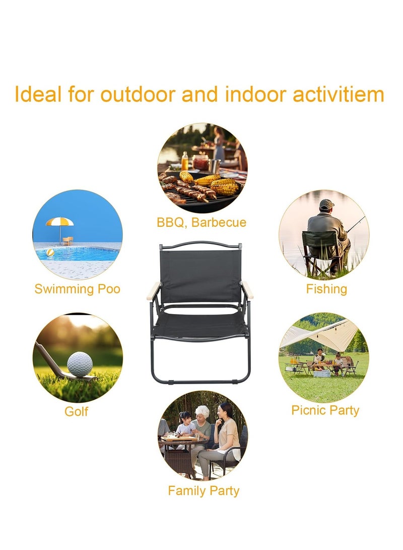 Portable Folding Camping Chair Beige, Lightweight Folding Chair for Outdoor Enthusiasts, Folding Chair for Every Adventure, Folding Camping Chair for Travel and Leisure