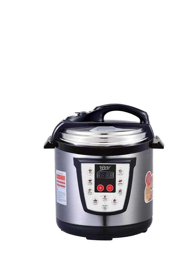 Wtrtr 6 L electric pressure cooker Electric Pressure,1000W Slow, Rice Cooker, Yogurt, Cake Maker, Steamer and Warmer, Silver (1 year Warranty)