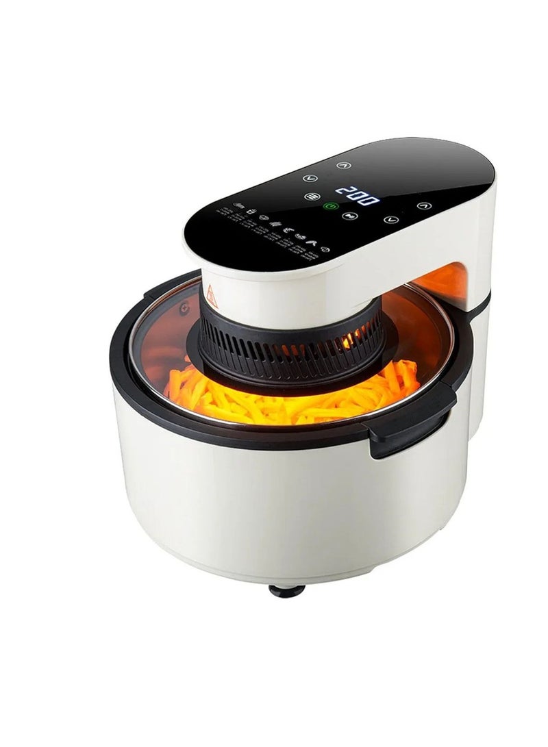 8-in-1 1200W 6L digital air fryer with custom presets, temperature control and auto shut-off, stabilize viewing window touchscreen.