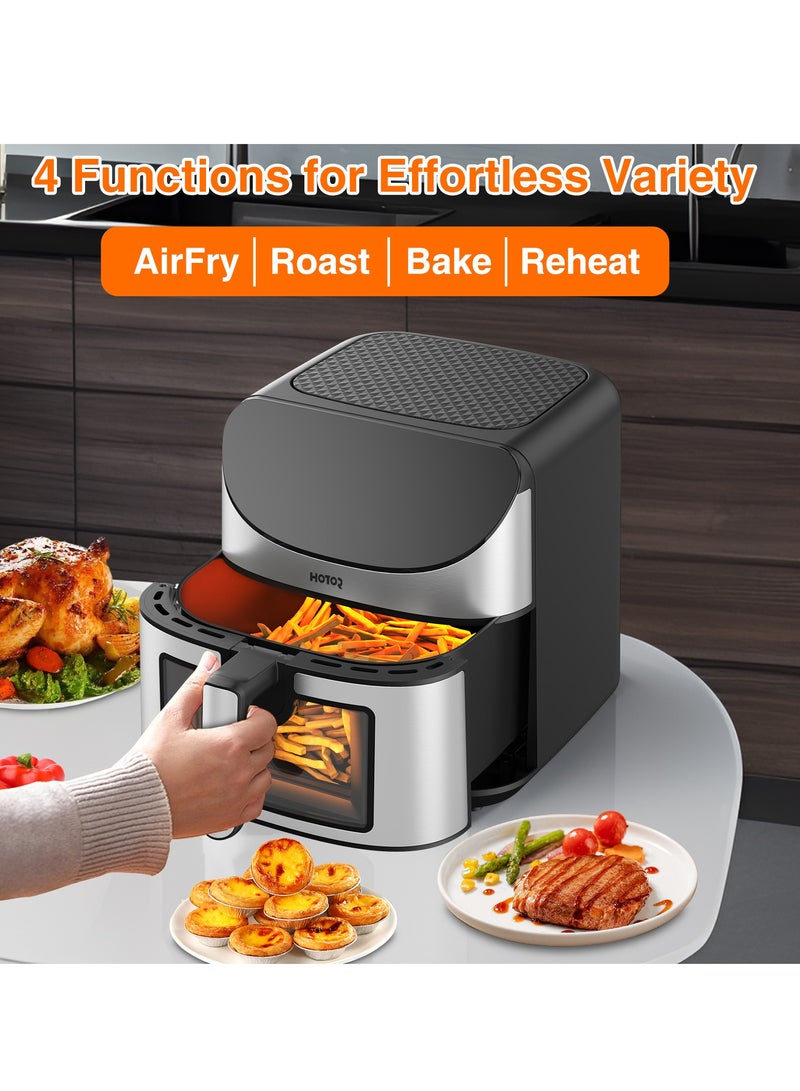 8L Air Fryer With Smart LCD Touch That Crisps Roasts Reheats And Dehydrates For Quick Easy Meals