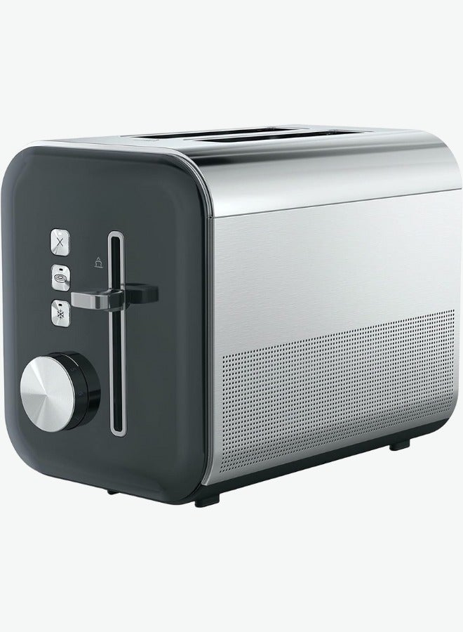 2-Slice Toaster with Extra-Wide Slots, Stainless Steel, 3 Functions: Bagel, Defrost, Cancel – Adjustable Browning Control & Removable Crumb Tray