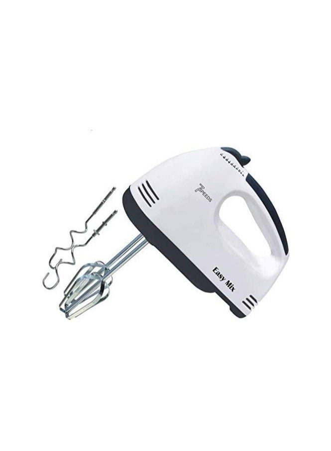 7 Gear Electric Egg Beater Automatic Hand Mixer Blender Plastics Rotating Push Whisk Cream Mixer Stirrer (220V) MH1068 White