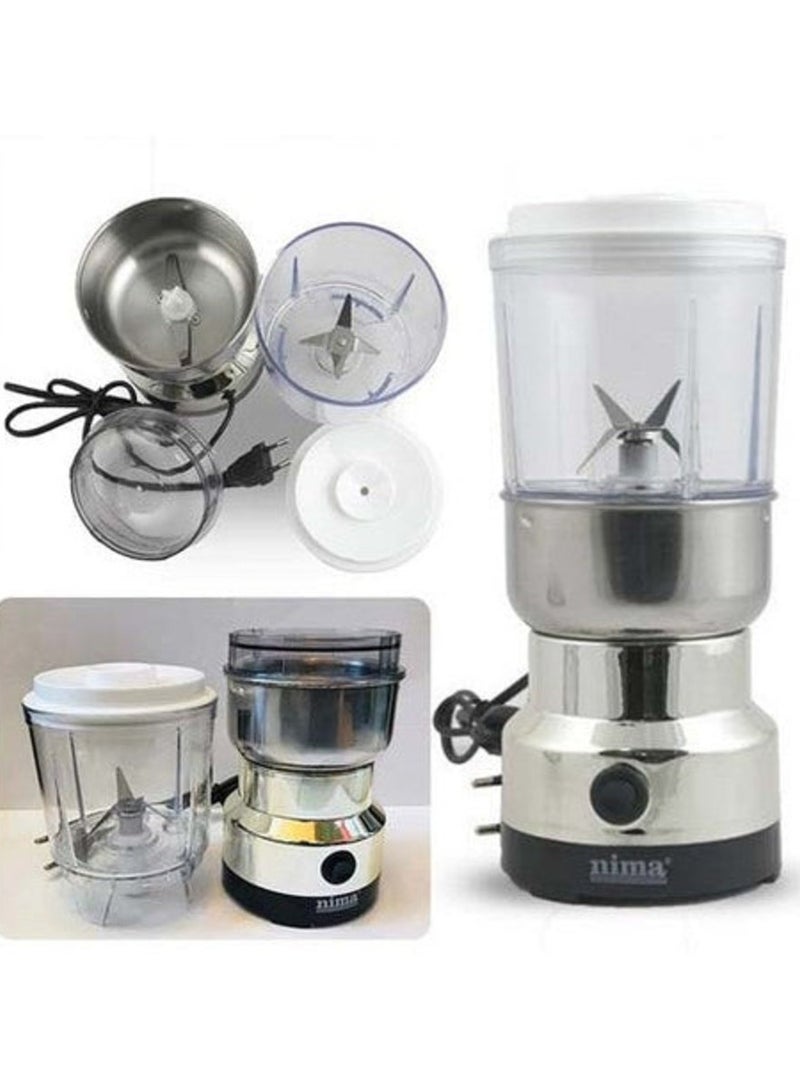 2 in 1 Electric Grinder & Juicer for A-Z Dry Spice – Silver Nima 2 in 1 Electric Grinder & Juicer for A-Z Dry Spice