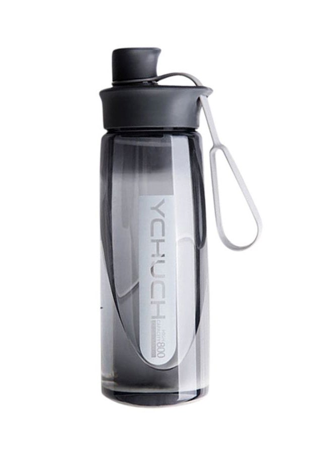 Protein Shaker Portable Water Bottle Black/Clear 24.5 x 7cm