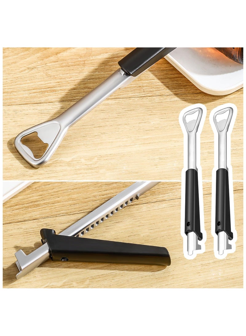 Adjustable Jar Opener for Weak Hands, Multifunctional Portable Jar Lid Gripper, Stainless Steel Can Opener for Home Kitchen Gadgets, for Most Jar Lid Sizes, Kitchen Canning Tools for Seniors - 2 Pack