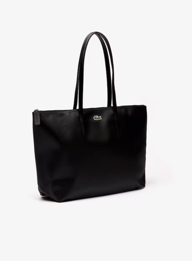 Women's L12.12 Concept Fashion Versatile Large Capacity Large Size Zipper Handheld Shoulder Bag Tote Bag Large Black 45cm * 30cm * 12cm