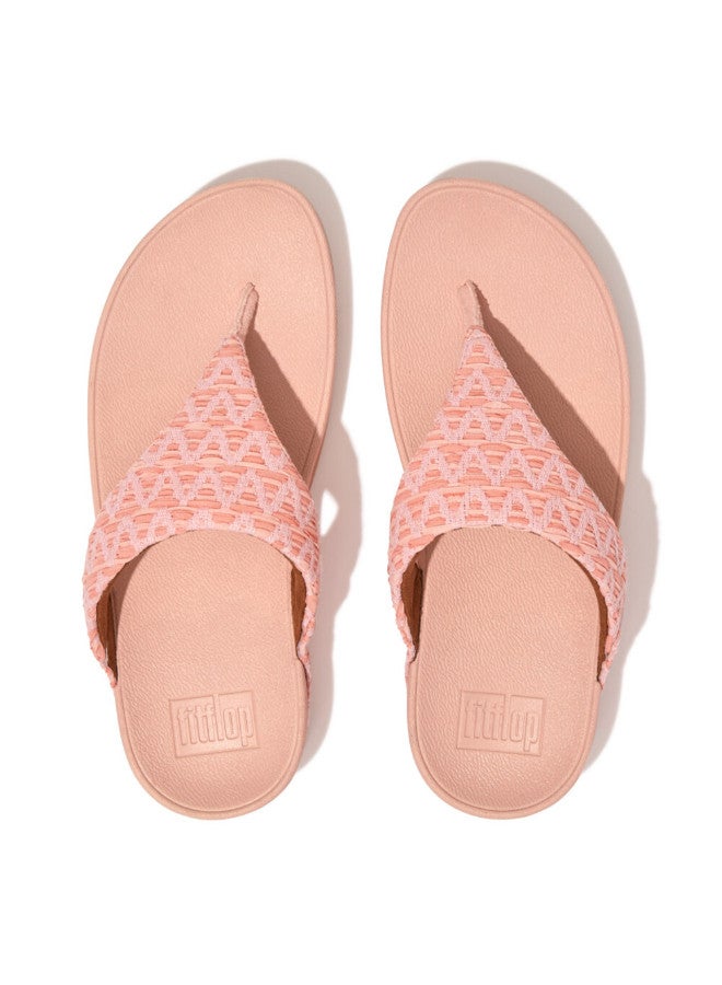 049-805 Fitflop Ladies Sandals Lulu Geo-Webbing Toe Thong FZ3-A35 Pink