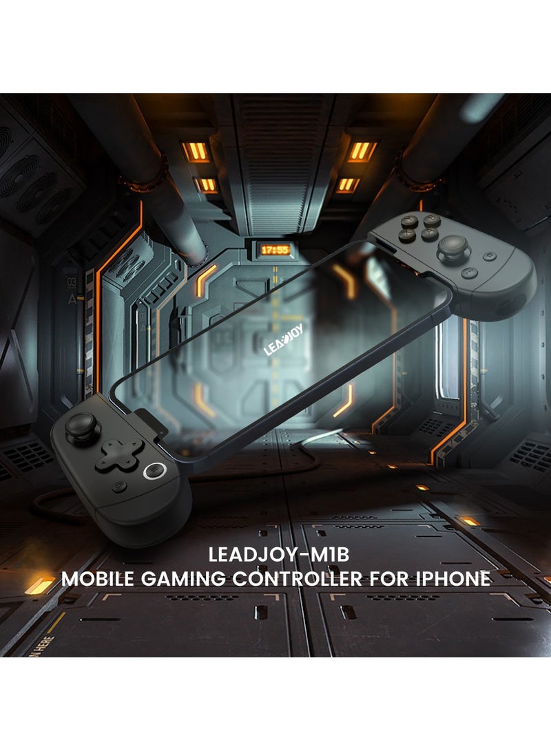 Professional Mobile Gaming Controller LeadJoy M1B for iPhones Support EGG-3DS Emulator Play Xbox, GeForce NOW, Genshin Impact, Diablo Immortal, Call of Duty, Apex- Passthrough Charging- Ultra Low Latency