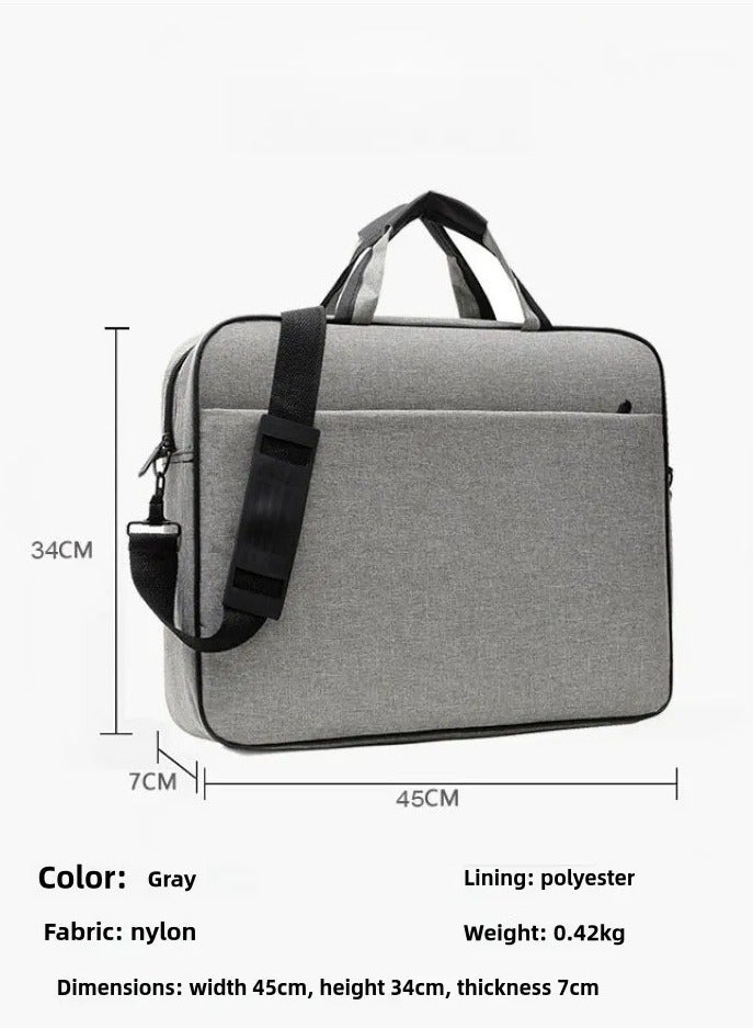 Laptop bag, 17 inch large-capacity handheld business shoulder bag crossbody, student office worker