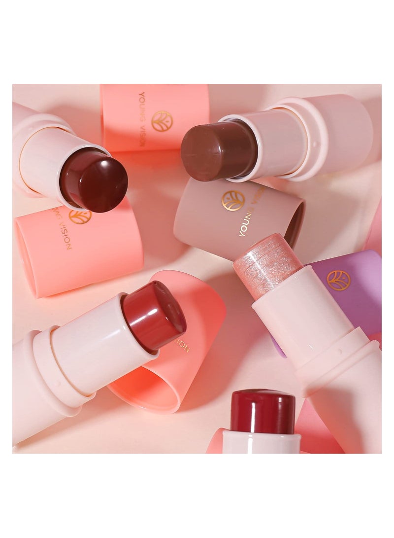 Cream Contour Stick Set - 6 Color Face Blush, Bronzer & Highlighter Makeup Collection, Blendable Putty Blush Palette, Lightweight & Perfect Gift for Women and Girls.