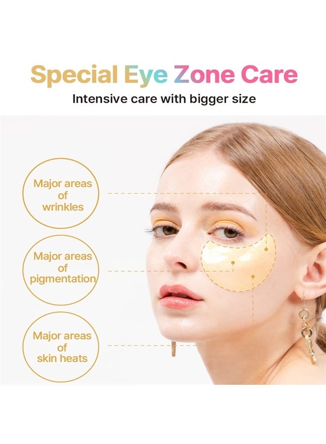 KSECRET Extra Illuminating Eye Gel Patches, 102g/3.45oz. 60pcs (15 full pairs) with VITAMIN C | Korean Skincare | Under Eye Masks for Pigmentation Revoval, Anti-Wrinkles, and Dark Circles…