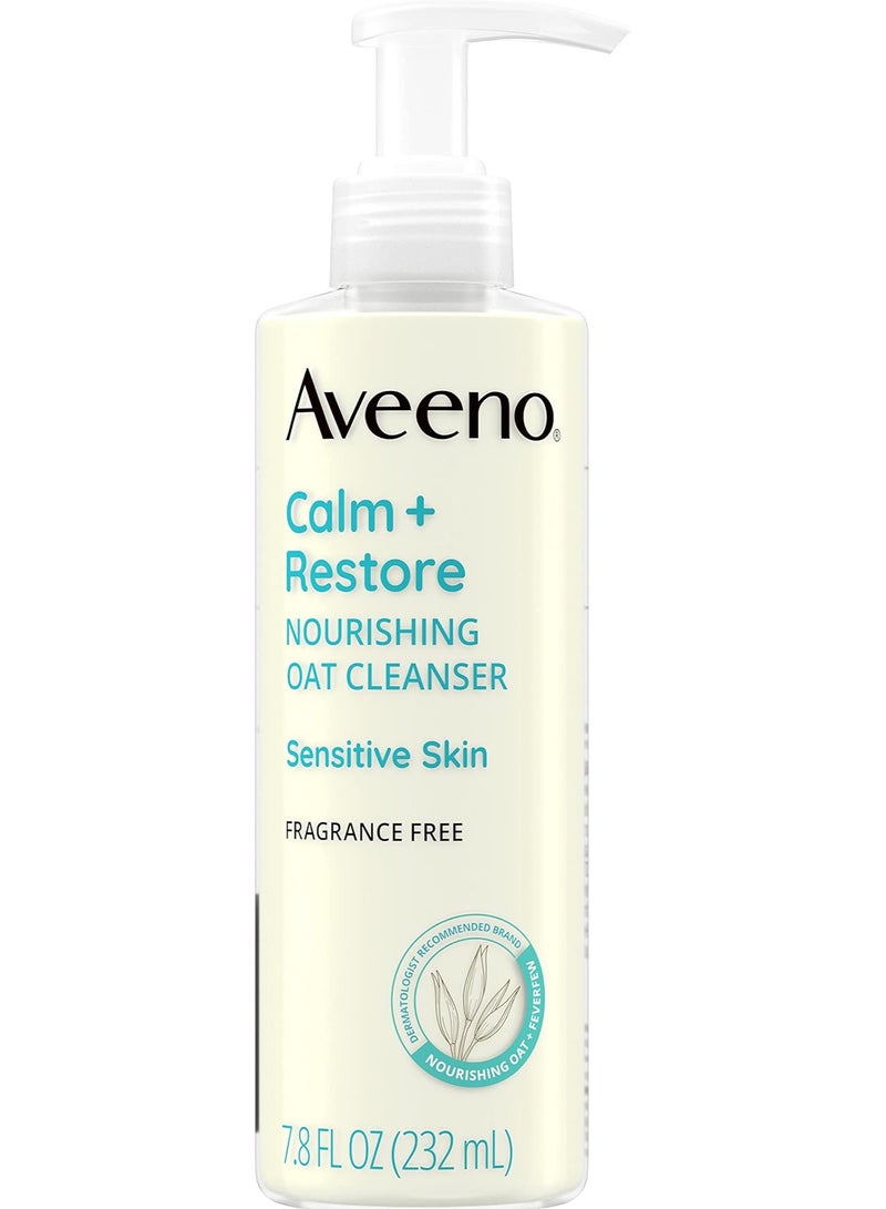 Aveeno Calm + Restore Nourishing Oat Cleanser, Fragrance free, 7.8oz (232 mL))