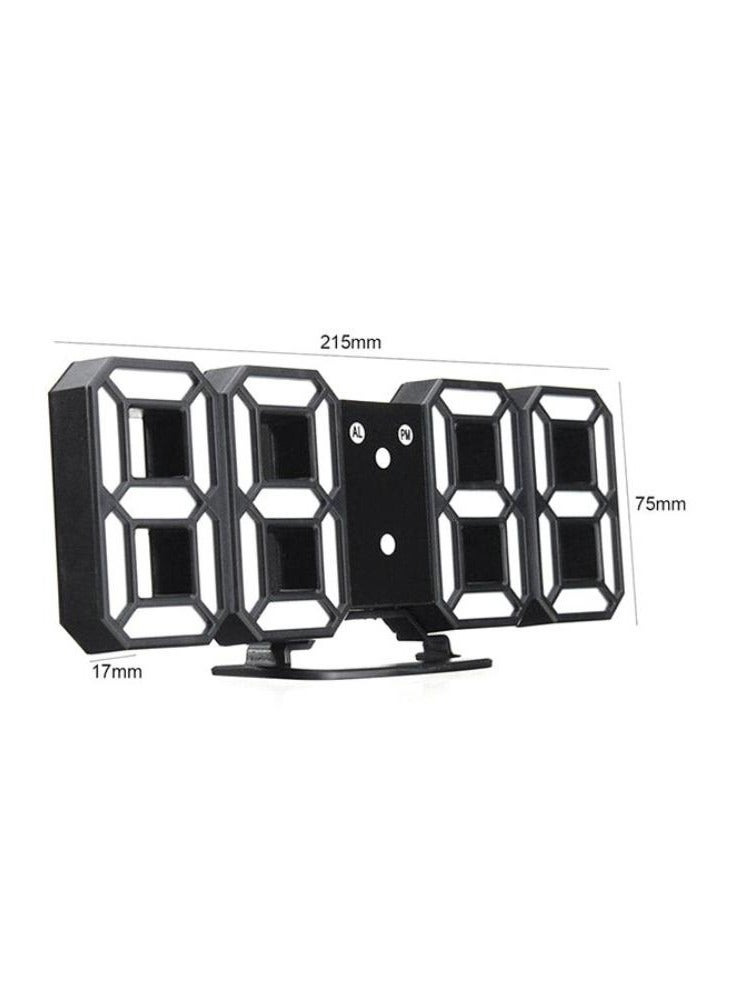 Digital LED Desk Night Wall Alarm Watch Black