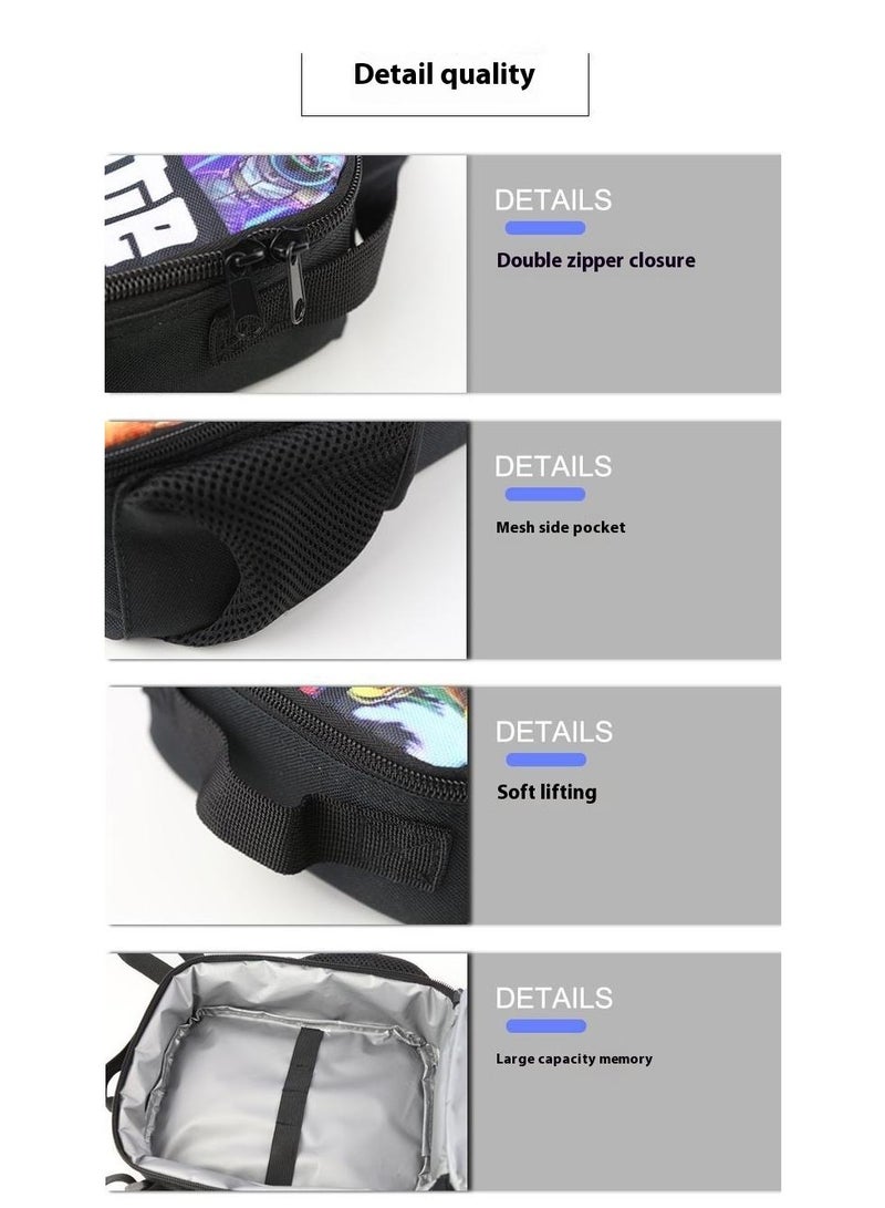 Waterproof Insulated Fortnite Lunch Bag Picnic Bag Single Shoulder Crossbody Bag