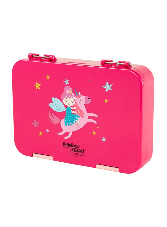 4/6 Compartment Lunchbox, Pink Fairy