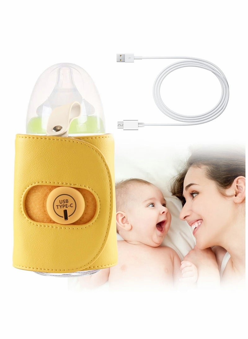 Portable Baby Bottle Warmer Bag, Insulated Cover for Car Use, USB Compatible Baby Bottle Insulator