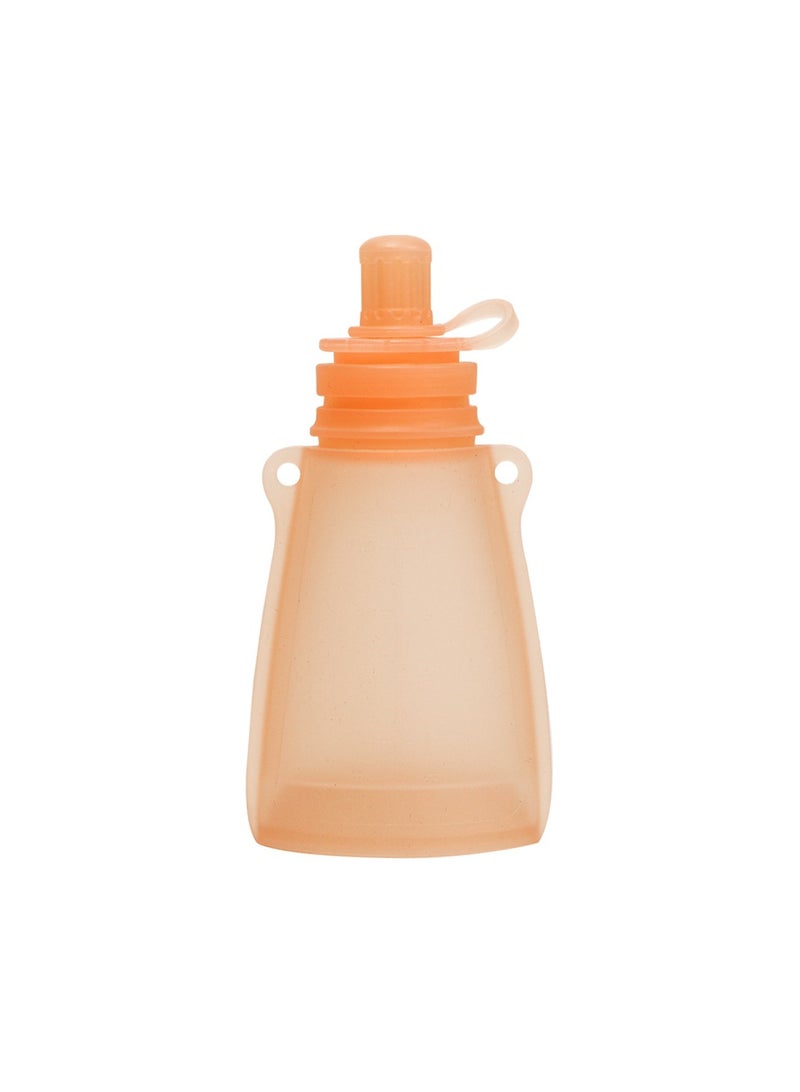 Home Fresh-Keeping Portable Silicone Breast Milk Bag Can Be Refrigerated And Reused Orange Color 120ml*3