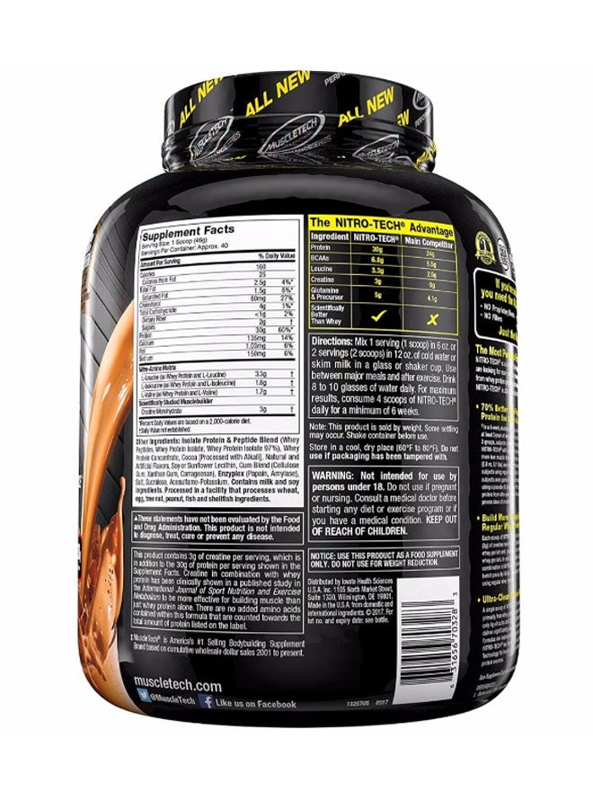 Nitro Tech Whey Isolate PreWorkout  Milk Chocolate  50 Servings 1.81kg