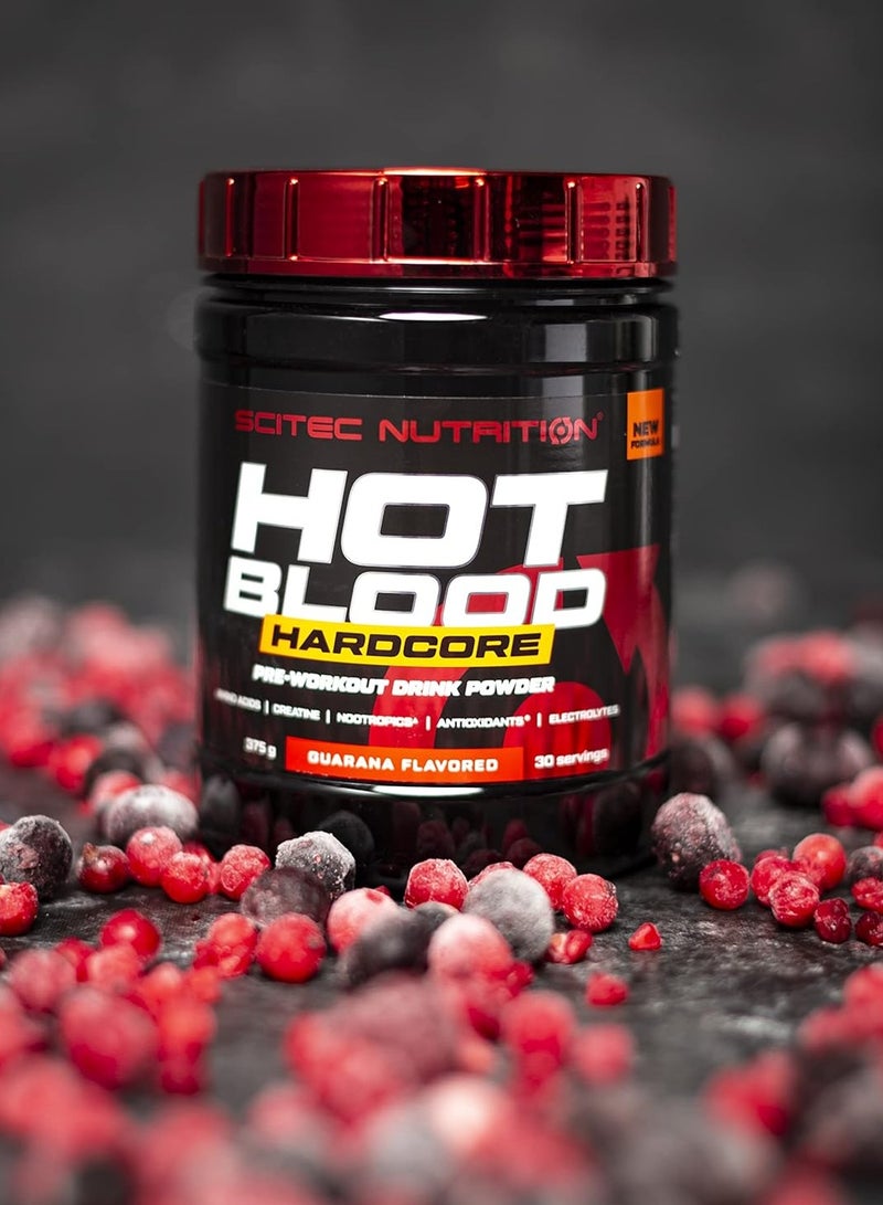 Hot Blood Hardcore Pre Workout Tropical Punch 30 Servings Explosive Energy