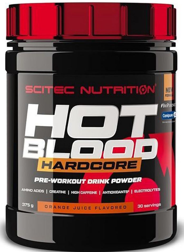 Hot Blood Hardcore Pre Workout Orange Juice 30 Servings Explosive Energy