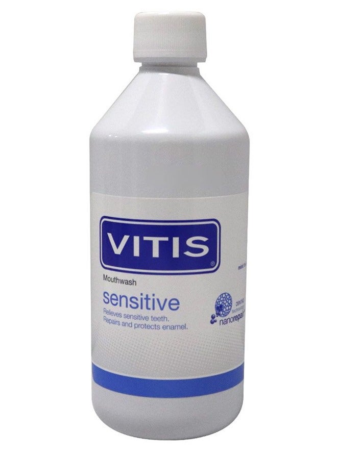 Vitis sensitive mouthwash, relieves sensitive teeth and protects, repairs enamel 500ml